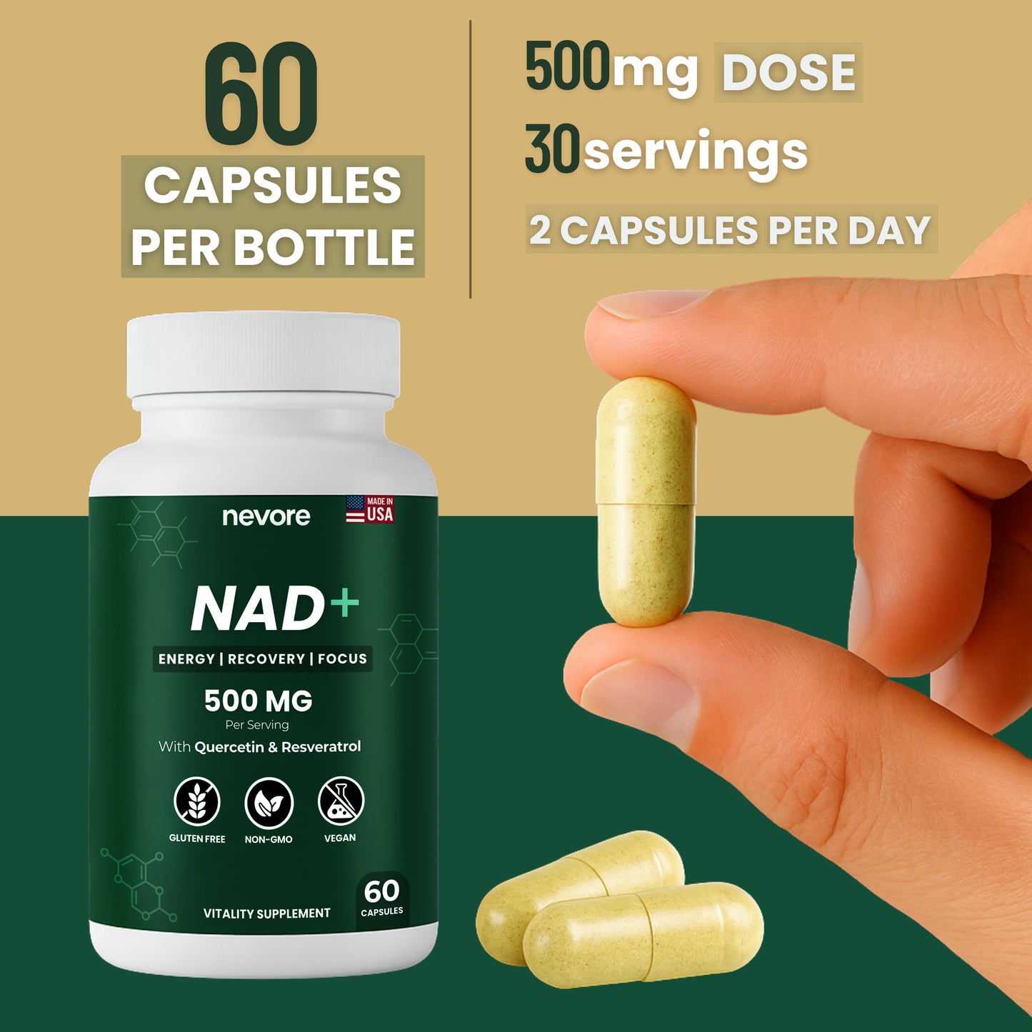 Pure NAD+ Supplement | Clinically Proven to Boost NAD+ Levels Up To 67%