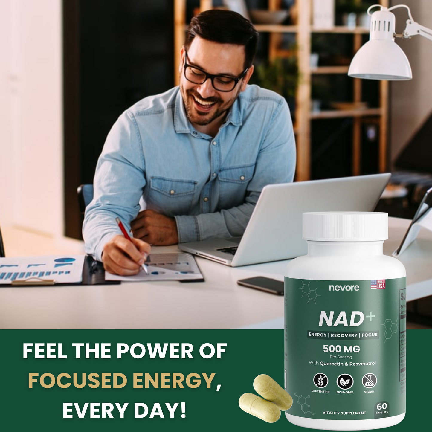 Pure NAD+ Supplement | Clinically Proven to Boost NAD+ Levels Up To 67%